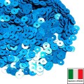 Пайетки 3 мм Италия плоские цвет 6121 Blu elettrico Metallizzati (Синий металлик) 3 грамма (ок. 1600 штук)