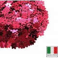 Пайетки 5 мм Италия Цветочки 5511 Rosso Cillegia Metallizzati (Вишневый металлик) 3 грамма