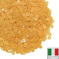 Пайетки 3 мм Италия плоские цвет 2014 Giallo Opaline (Желтый опал) 3 грамма (ок. 1600 штук)