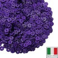 Пайетки Италия гофрированные 4 мм цвет G6 viola (фиолетовый) 3 грамма