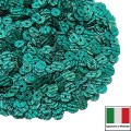 Пайетки Италия гофрированные 4 мм цвет G9 smeraldo (изумруд) 3 грамма