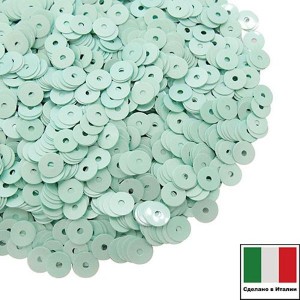 Пайетки Италия лаковые 3 мм цвет Tiffany (Тиффани) 3 грамма