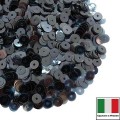 Пайетки Италия LUSTRE 4 мм прозрачные полуночный синий 3 грамма