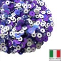 Микс пайеток МОДЕНА плоские 3 мм 916W, 0572, 0118, 4 мм  I13, 556W (белый, синий, фиолетовый) Италия 3 грамма