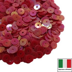 Пайетки Италия ORIENTAL 4 мм плоские цвет Rosso 05 (красный ориентал) 3 грамма