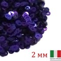 Пайетки Италия плоские 2 мм Viola metall. M15 (Виола металлик) 2 грамма