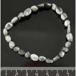 Браслет кошачий глаз, овалы 5-8мм, на резинке