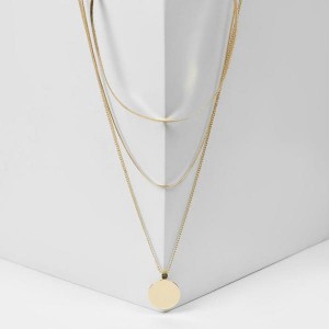 Кулон "Цепь" классический диск, цвет золото, 50см Кулон "Цепь" классический диск, цвет золото, 50см