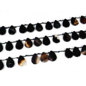 Бусины из агата глазкового т.капля 13*18мм, 38,5см, 25 бусин Бусины из агата глазкового т.капля 13*18мм, 38,5см, 25 бусин