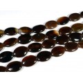 Бусины из агата тониров. овал 18*25мм цвет шоколад 2, 39,5см, 16 бусин