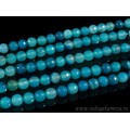 Бусины из агата тонированного шарик гр.8мм цвет синий, 36см, 46 бусин