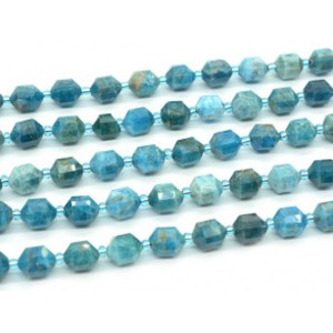 Бусины из апатита шарик с гранями 8мм, 19,5см, сет 17 бусин