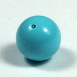 Кабошон под серьги из бирюзы (иск.), шарик 12мм.