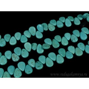 Бусины из бирюзы искусственной капля 10*14мм облепиха, 36,5см, 50 бусин. Бусины из бирюзы искусственной капля 10*14мм облепиха, 36,5см, 50 бусин.