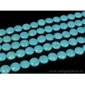 Бусины из бирюзы искусственной круг 15мм, 41см, 26 бусин Бусины из бирюзы искусственной круг 15мм, 41см, 26 бусин