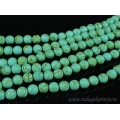 Бусины из туркенита (имитация бирюзы) шарик 10мм, 39см, 40 бусин