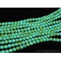 Бусины из туркенита (имитация бирюзы) шарик 6мм, 39,5см, 64 бусины