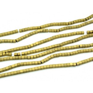 Бусины из гематита кубик 4мм цвет бронзовый матовый, 40см, 100 бусин