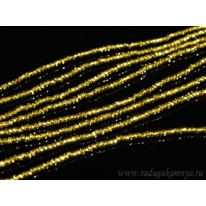 Бусины из гематита кукуруза гр.3мм цвет золото, 39см, 200 бусин