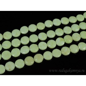 Бусина из жадеита искусственного круг 14*14мм, 38см, 28 бусин Бусина из жадеита искусственного круг 14*14мм, 38см, 28 бусин