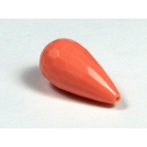 Бусины для серег из коралла имитация капля гр.10*10*20мм, отверстие с одной стороны