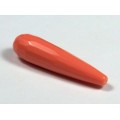 Кабошон под серьги, коралл (иск.), 10*10*40мм граненый.