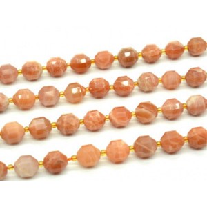 Бусины для рукоделия из беломорита шарик с гранями 10мм, 19,5см, сет 14 бусин