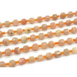 Бусины из беломорита шарик с гранями 7мм, 19,5см, сет 19 бусин