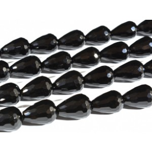 Бусины для рукоделия из оникса черного капля гр.17*24мм, 39,5см, 16 бусин Бусины для рукоделия из оникса черного капля гр.17*24мм, 39,5см, 16 бусин
