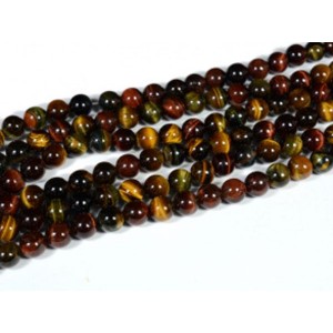 Нитка бычий, тигровый и соколиный глаз шарик 8,5мм, 39,5см, 47 бусин Нитка бычий, тигровый и соколиный глаз шарик 8,5мм, 39,5см, 47 бусин