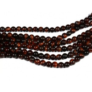 Бусины из бычьего глаза шарик 6мм, 39см, 62 бусины.