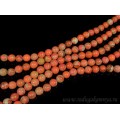 Бусины из варисцита (иск.) шарик 10мм цвет оранжевый, 38см, 38 бусин