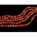 Бусины из варисцита (иск.) шарик 12мм цвет красный, 39см, 33 бусины