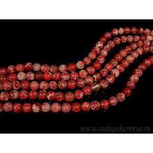 Бусины из варисцита (иск.) шарик 12мм цвет красный, 39см, 33 бусины Бусины из варисцита (иск.) шарик 12мм цвет красный, 39см, 33 бусины