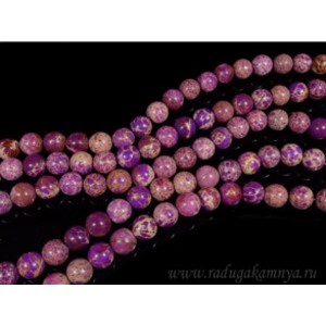 Бусины из варисцита (иск.) шарик 12мм цвет сиреневый, 39см, 33 бусины Бусины из варисцита (иск.) шарик 12мм цвет сиреневый, 39см, 33 бусины