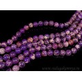 Бусины из варисцита (иск.) шарик 12мм цвет фиолетовый, 39см, 33 бусины