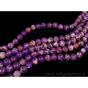Бусины из варисцита (иск.) шарик 12мм цвет фиолетовый, 39см, 33 бусины Бусины из варисцита (иск.) шарик 12мм цвет фиолетовый, 39см, 33 бусины