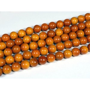 Бусины из дерева шарик 10мм цвет ольха, 39см, 40 бусин