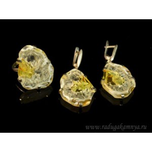 Кольцо и серьги мозаика в агатовой жеоде