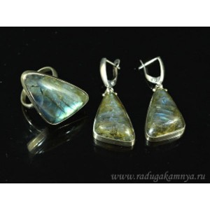 Кольцо и серьги лабрадор грация