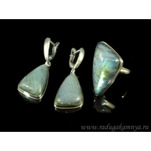 Кольцо и серьги лабрадор грация