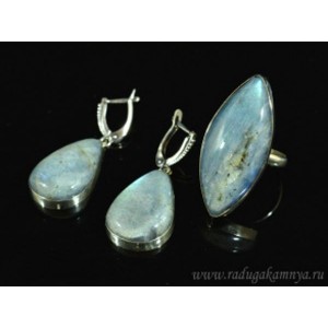 Кольцо и серьги лабрадор