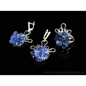 Кольцо и серьги с лазуритом