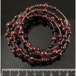 Браслет из граната на струнке, 5-6 оборотов, шарик 9, 7, 5мм Браслет из граната на струнке, 5-6 оборотов, шарик 9, 7, 5мм