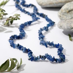 Бусы галтовка мелкая кианит, 80см