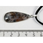 Кулон из агата мохового, треугольник 35х15мм