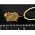 Кулон из цитрина в мельхиоре, галтовка 25х15мм