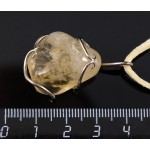 Кулон из цитрина в мельхиоре, галтовка 25х20мм