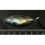 Кулон из лабрадорита, листик 54х21мм