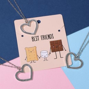 Кулоны "Неразлучники" троица, цвет чёрный, цвет серебристый, 45 см